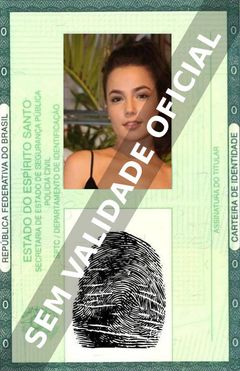 Imagem hipotética representando a carteira de identidade de Fernanda Marques
