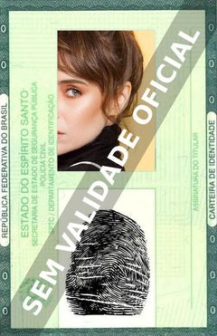 Imagem hipotética representando a carteira de identidade de Fernanda Nobre