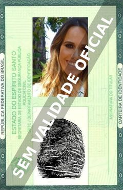 Imagem hipotética representando a carteira de identidade de Fernanda Pontes