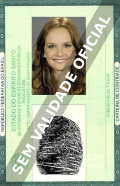 Imagem hipotética representando a carteira de identidade de Fernanda Rodrigues