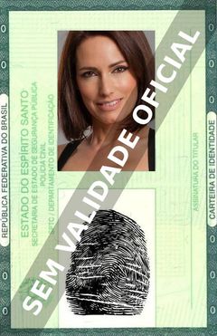 Imagem hipotética representando a carteira de identidade de Fernanda Serrano