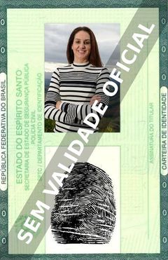 Imagem hipotética representando a carteira de identidade de Fernanda Venturini