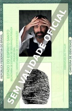 Imagem hipotética representando a carteira de identidade de Fernando Arze Echalar