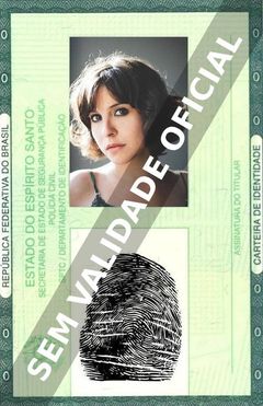 Imagem hipotética representando a carteira de identidade de Flore Bonaventura