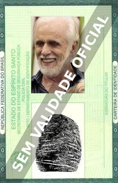 Imagem hipotética representando a carteira de identidade de Francisco Cuoco
