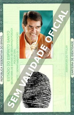 Imagem hipotética representando a carteira de identidade de Francisco Milani