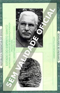 Imagem hipotética representando a carteira de identidade de Friedrich Schoenfelder