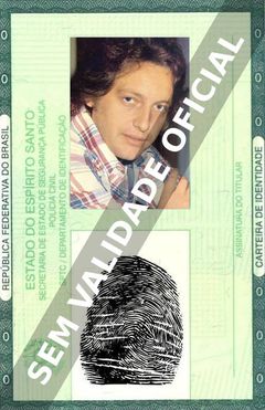 Imagem hipotética representando a carteira de identidade de Fúlvio Stefanini