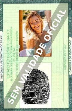 Imagem hipotética representando a carteira de identidade de Gabi Martins