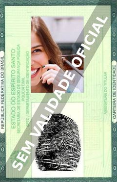 Imagem hipotética representando a carteira de identidade de Gabriela Medvedovski