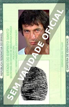 Imagem hipotética representando a carteira de identidade de Gabriele Tinti