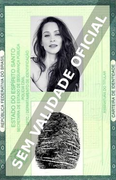 Imagem hipotética representando a carteira de identidade de Gabriella Hámori