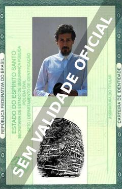 Imagem hipotética representando a carteira de identidade de Gaetano Bruno