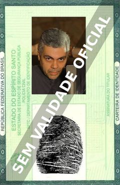 Imagem hipotética representando a carteira de identidade de Garcia Júnior