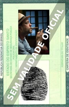 Imagem hipotética representando a carteira de identidade de Gastón Pauls