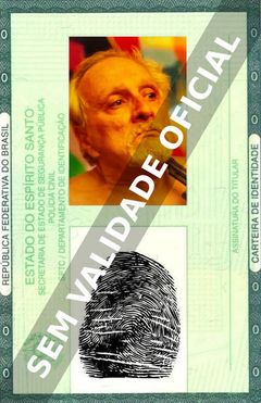 Imagem hipotética representando a carteira de identidade de Geoffrey Giuliano