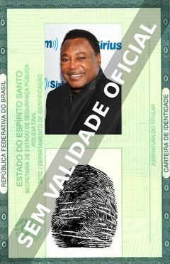 Imagem hipotética representando a carteira de identidade de George Benson