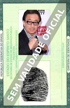 Imagem hipotética representando a carteira de identidade de George Cheung