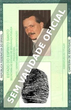 Imagem hipotética representando a carteira de identidade de Gianfrancesco Guarnieri
