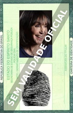 Imagem hipotética representando a carteira de identidade de Gina Hecht