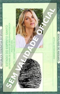 Imagem hipotética representando a carteira de identidade de Giovanna Ewbank