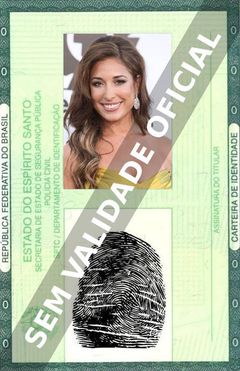 Imagem hipotética representando a carteira de identidade de Giselle Itié