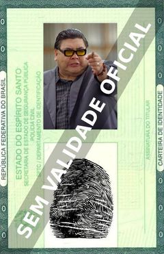 Imagem hipotética representando a carteira de identidade de Glen Chin