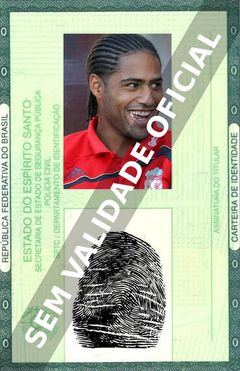 Imagem hipotética representando a carteira de identidade de Glen Johnson