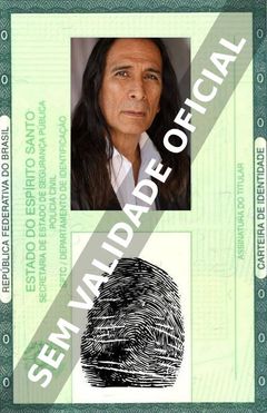 Imagem hipotética representando a carteira de identidade de Gregory Zaragoza