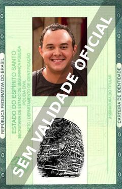 Imagem hipotética representando a carteira de identidade de Gui Santana