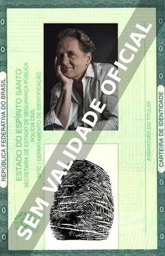 Imagem hipotética representando a carteira de identidade de Guy Ecker