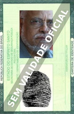 Imagem hipotética representando a carteira de identidade de Haile Gerima