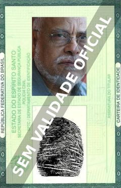 Imagem hipotética representando a carteira de identidade de Haile Gerima