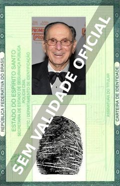 Imagem hipotética representando a carteira de identidade de Hal David