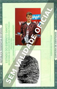 Imagem hipotética representando a carteira de identidade de Hall Mendes