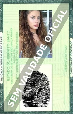Imagem hipotética representando a carteira de identidade de Hannah Stocking