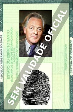 Imagem hipotética representando a carteira de identidade de Hans-Jürgen Syberberg