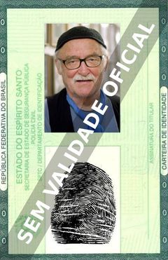Imagem hipotética representando a carteira de identidade de Hans W. Geissendörfer