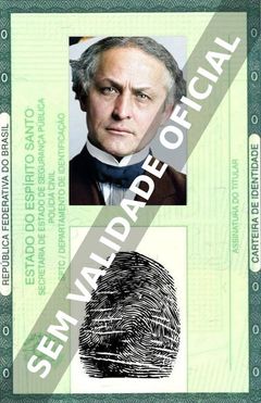 Imagem hipotética representando a carteira de identidade de Harry Houdini