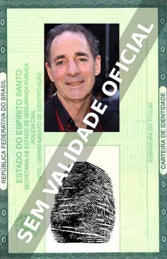 Imagem hipotética representando a carteira de identidade de Harry Shearer
