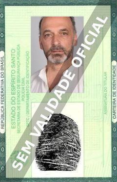 Imagem hipotética representando a carteira de identidade de Heitor Lourenço