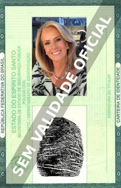 Imagem hipotética representando a carteira de identidade de Helô Pinheiro