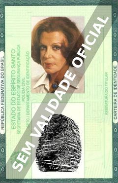 Imagem hipotética representando a carteira de identidade de Heloísa Helena
