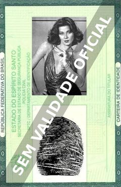 Imagem hipotética representando a carteira de identidade de Heloísa Millet