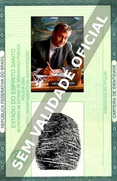 Imagem hipotética representando a carteira de identidade de Hugh Dennis