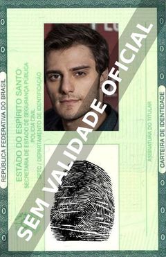 Imagem hipotética representando a carteira de identidade de Hugo Bonemer