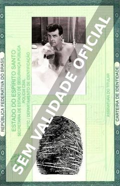 Imagem hipotética representando a carteira de identidade de Ian Carmichael