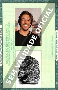 Imagem hipotética representando a carteira de identidade de Ícaro Amado