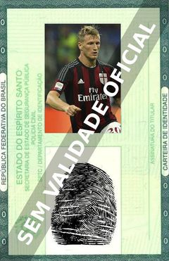 Imagem hipotética representando a carteira de identidade de Ignazio Abate