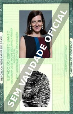 Imagem hipotética representando a carteira de identidade de Ilana Kaplan